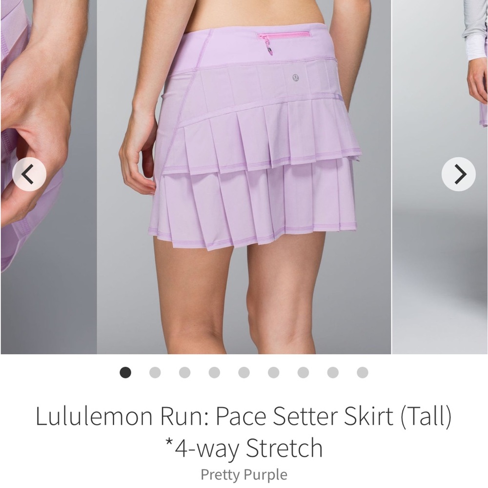 Lululemon Run: Pace Setter Skirt (Tall) *4-way Stretch
Pretty Purple